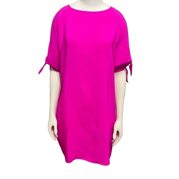 Amanda Uprichard Hot Pink 100% Silk Dress size L - Picture 2 of 6